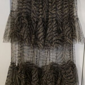 Elegant Zebra Print Maxi Skirt